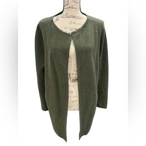 J.Crew Vanessa Cardigan Sweater Open Front Olive Green Womens Size Small